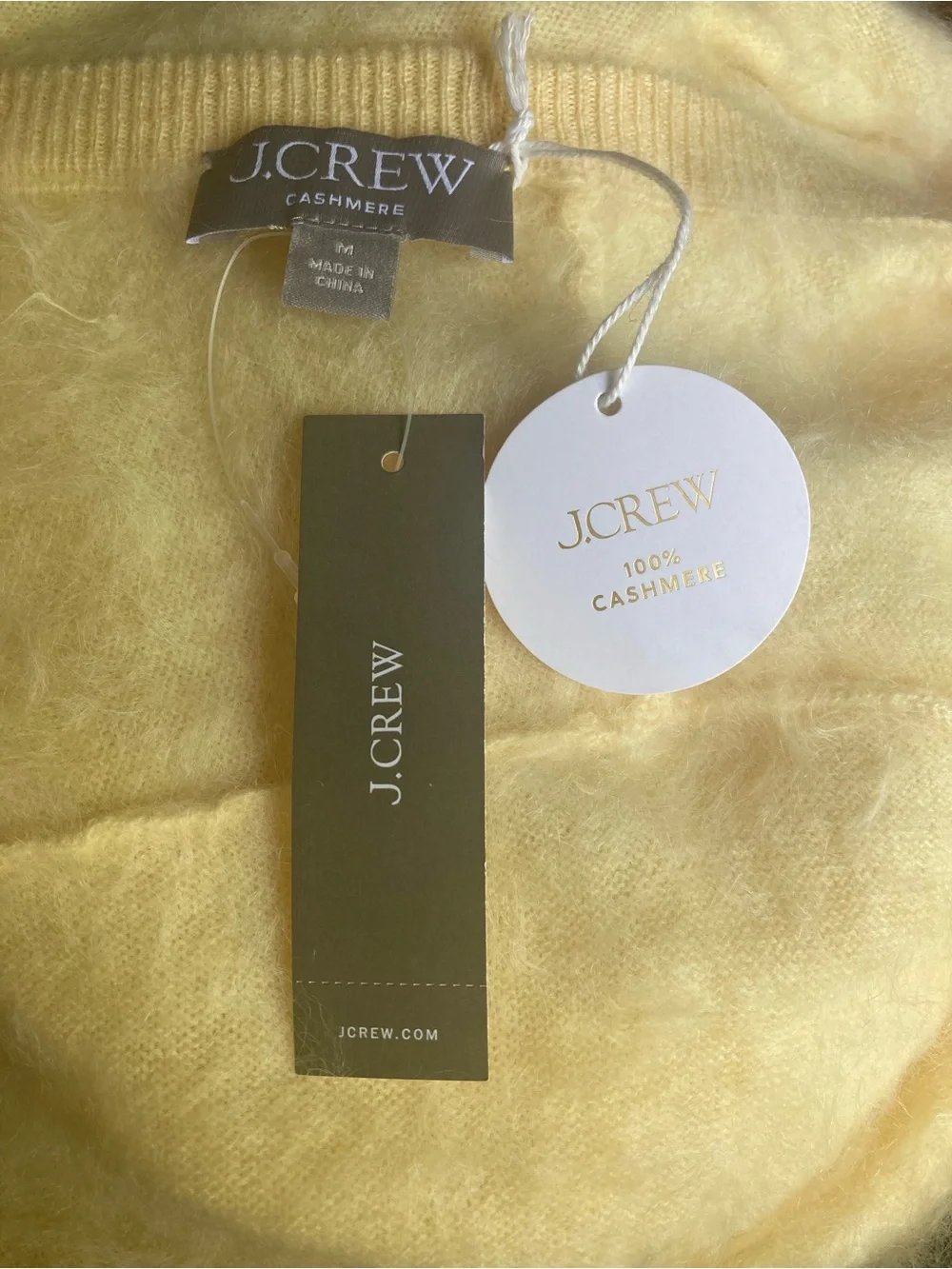 J. Crew Brushed Cashmere Relaxed-fit Reversible Cardigan Sweater NWT Yellow - Picture 11 of 12